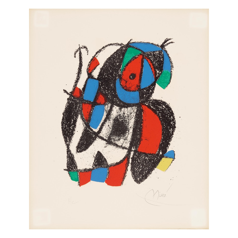 One plate, from Joan Miró Lithographe II (Mourlot 1049, Cramer bk. 198) by Joan Miró