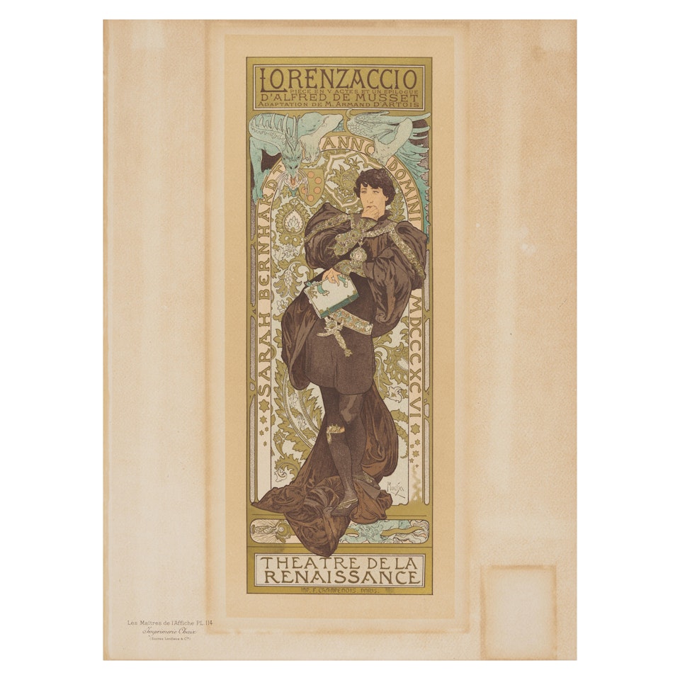 Lorenzaccio, pl. 114, from Les Maîtres de l"Affiche by Alphonse Mucha