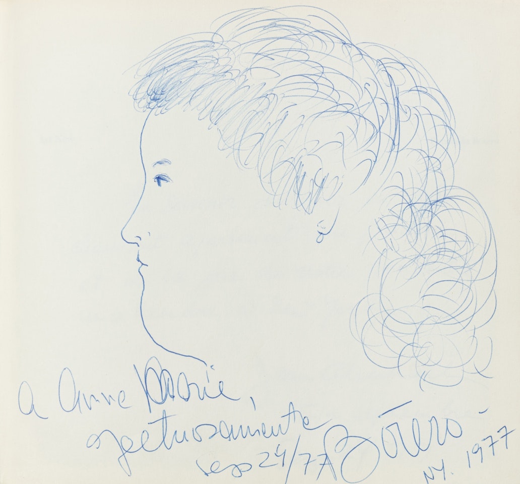 4 dessins originaux avec envois autographes by Fernando Botero