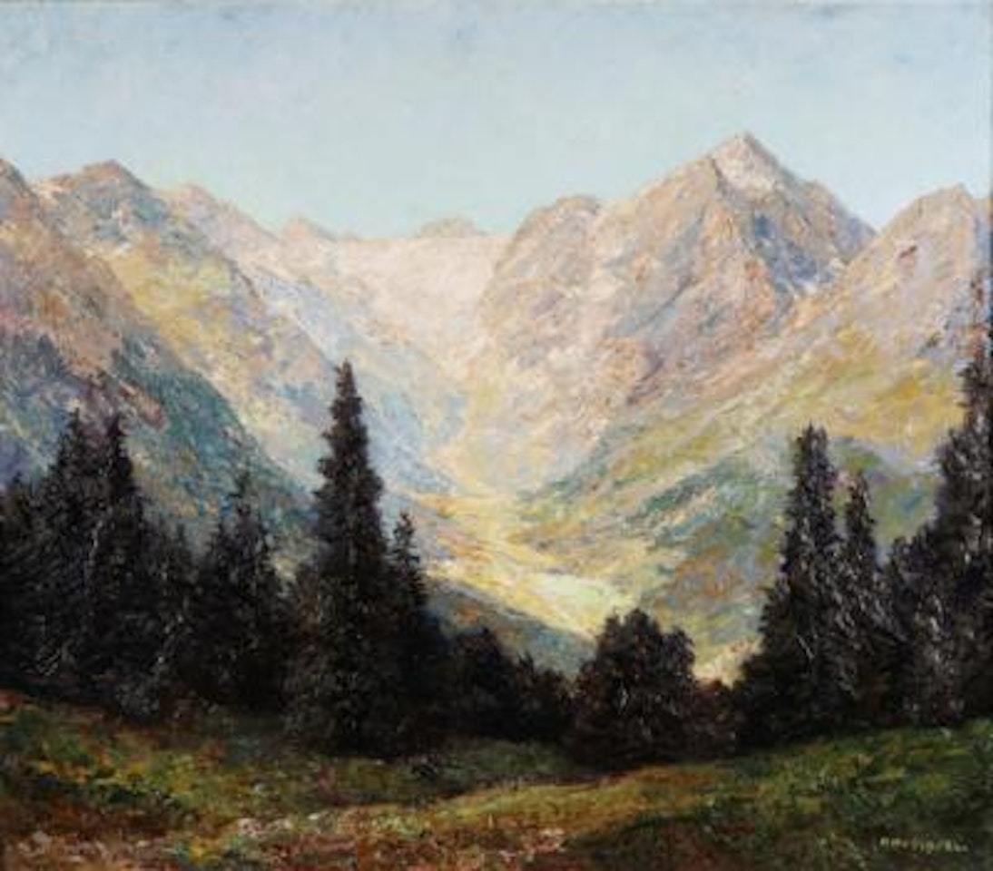 Lisens mit Blick auf den Fernerkogel (Tirol) by Otto Pippel