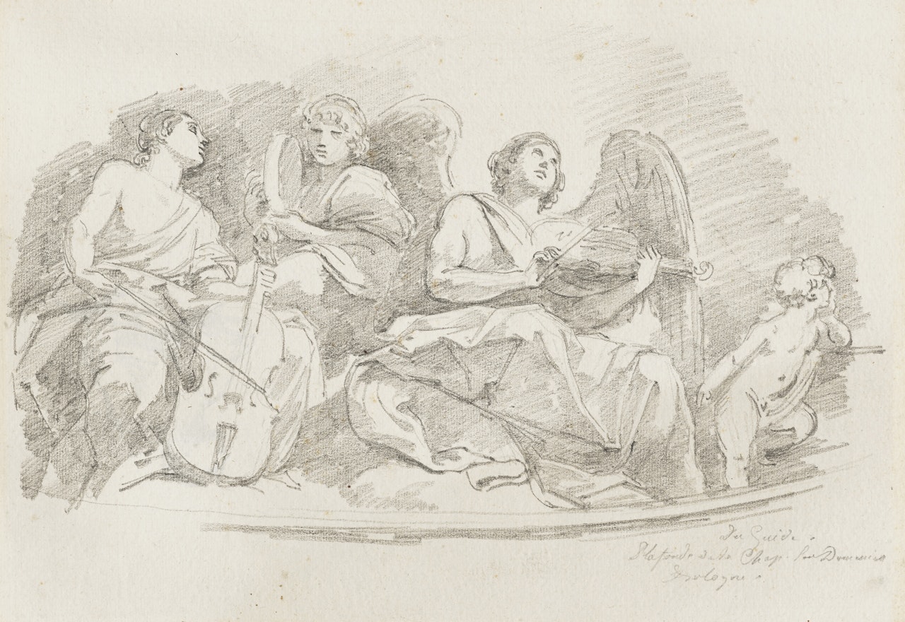 Music-making angels, after Guido Reni by Jean-Honoré Fragonard