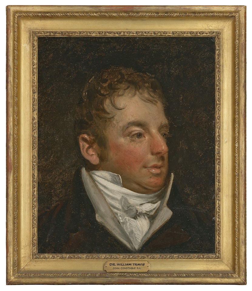 Portrait of William Travis (c.1752-1835), bust-length, in a black coat and white cravat by John Constable