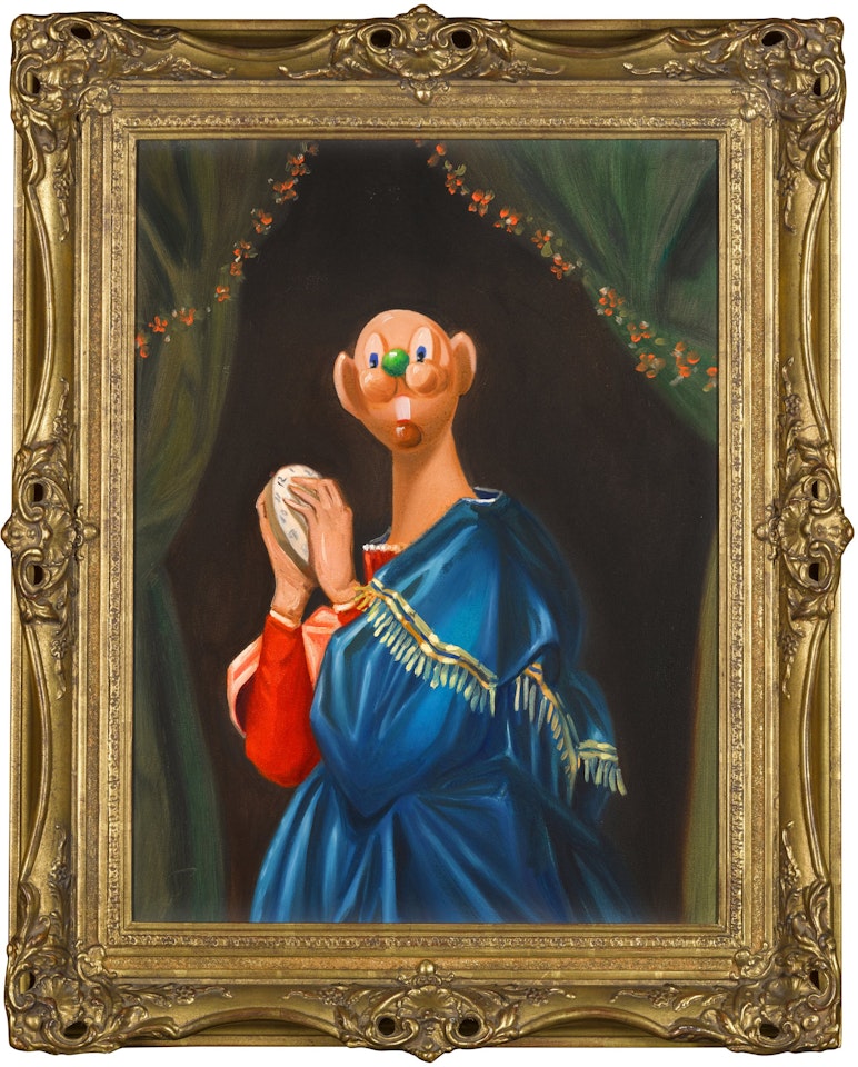 Clown with Clock by George Condo