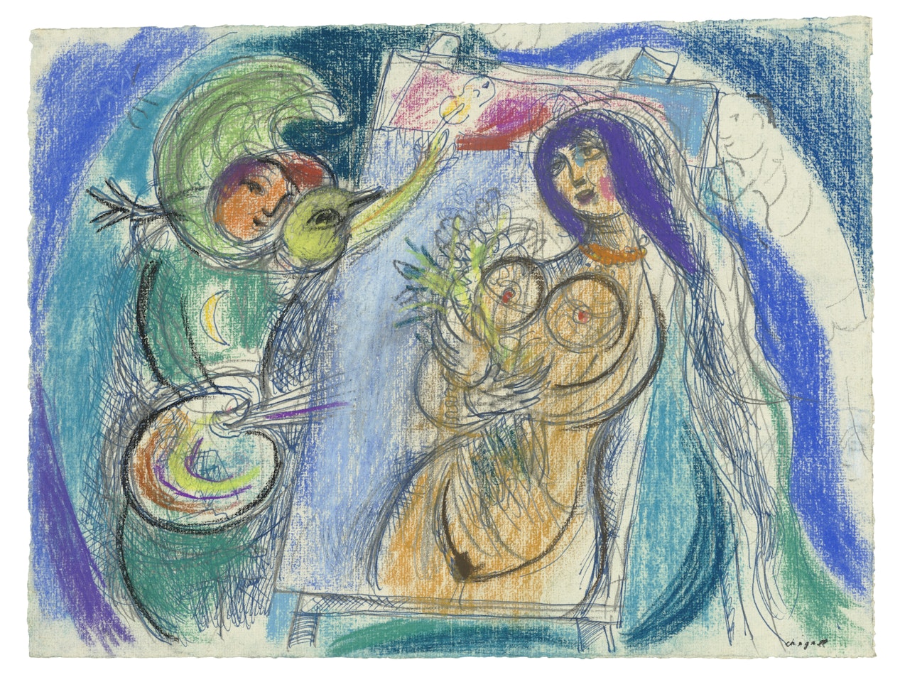 Etude autour de "L"âme de la ville" by Marc Chagall