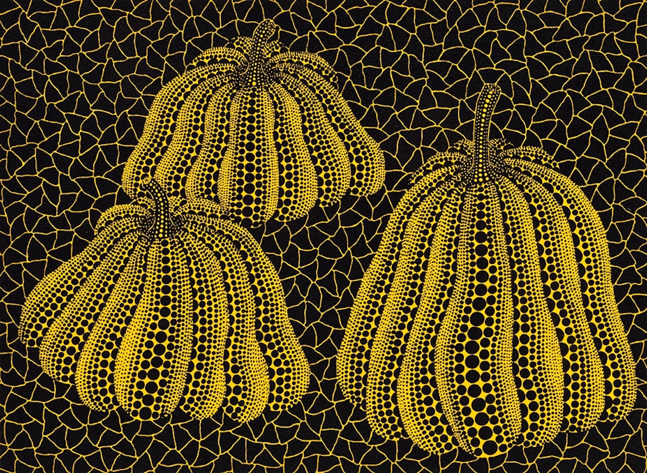 Three Pumpkins by Yayoi Kusama