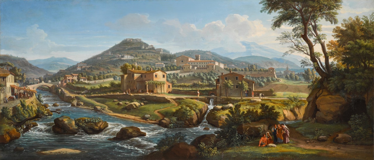 Fiesole, a view of the Badia Fiesolana, just outside Florence by Gaspar van Wittel