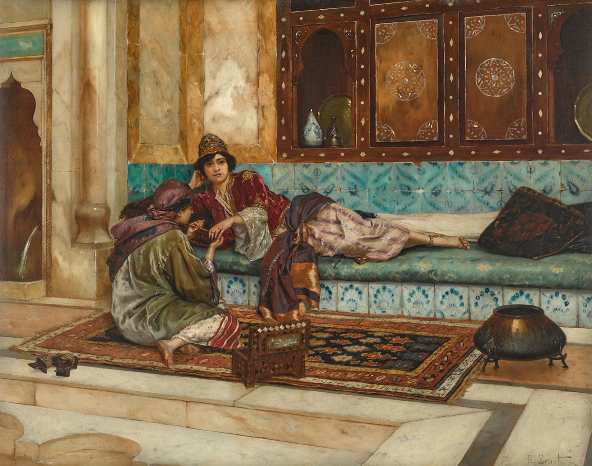 The manicure by Rudolf Ernst