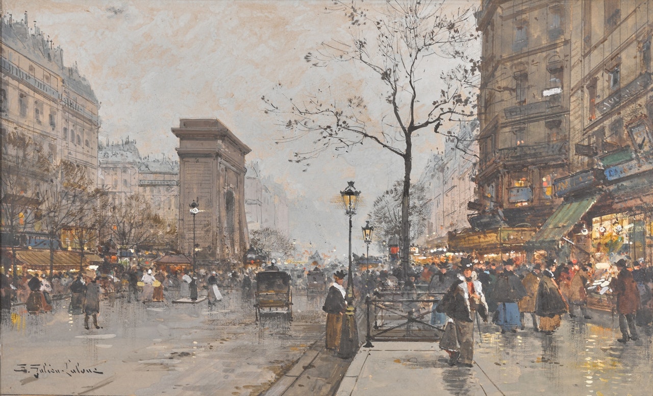 La Porte Saint-Denis by Eugene Galien-Laloue