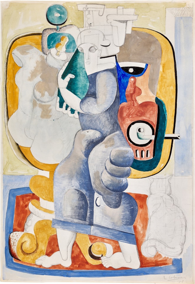 Femme au guéridon au mannequin et au chat by Le Corbusier
