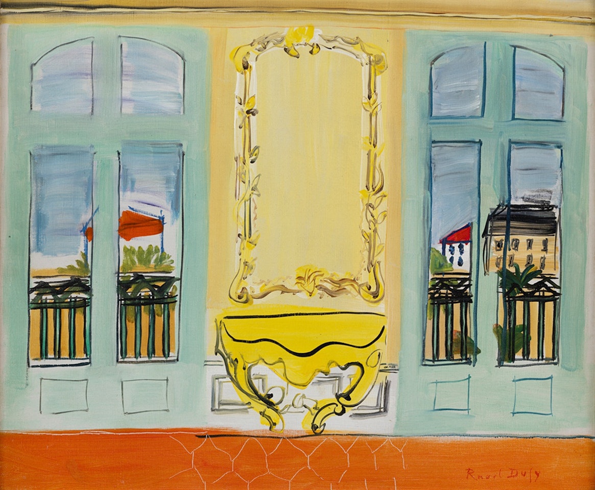 Intérieur à la console jaune by Raoul Dufy