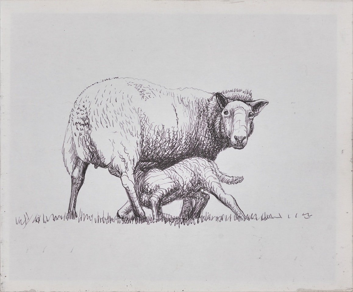 Sheep with Lamb V by Henry Moore