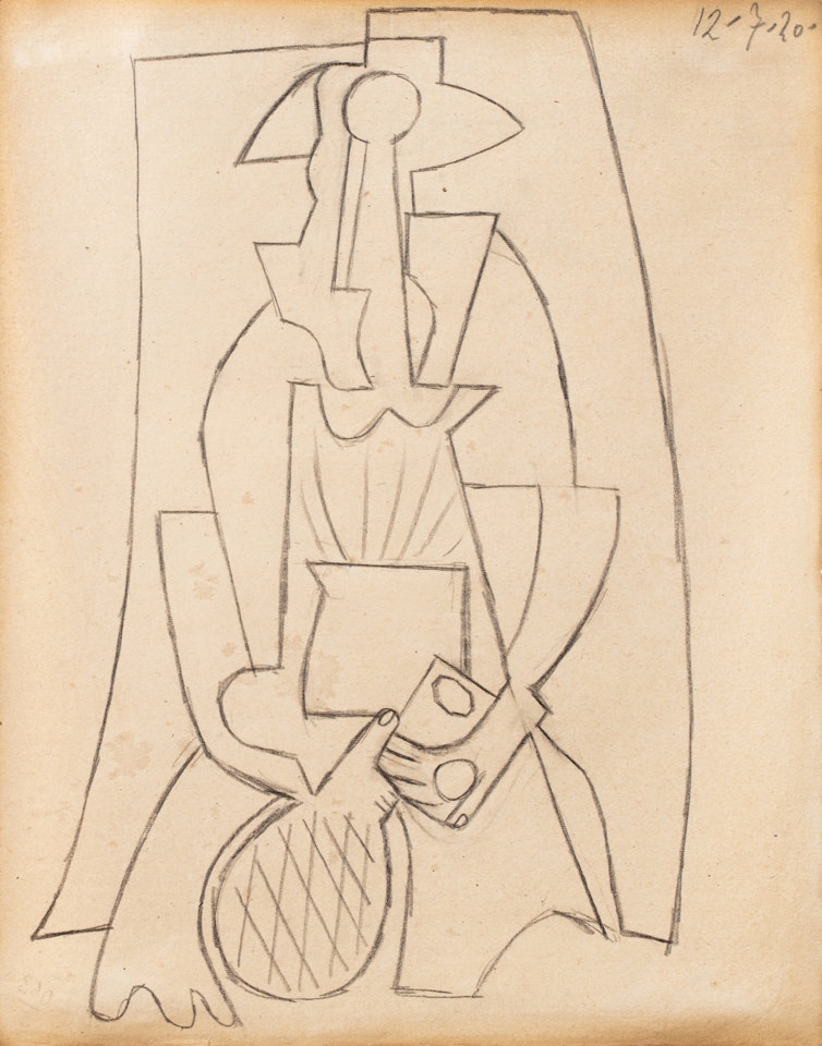 Jeune fille à la raquette (IV) by Pablo Picasso