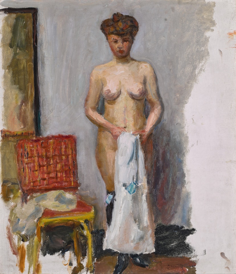 Nu, chaise rouge by Pierre Bonnard
