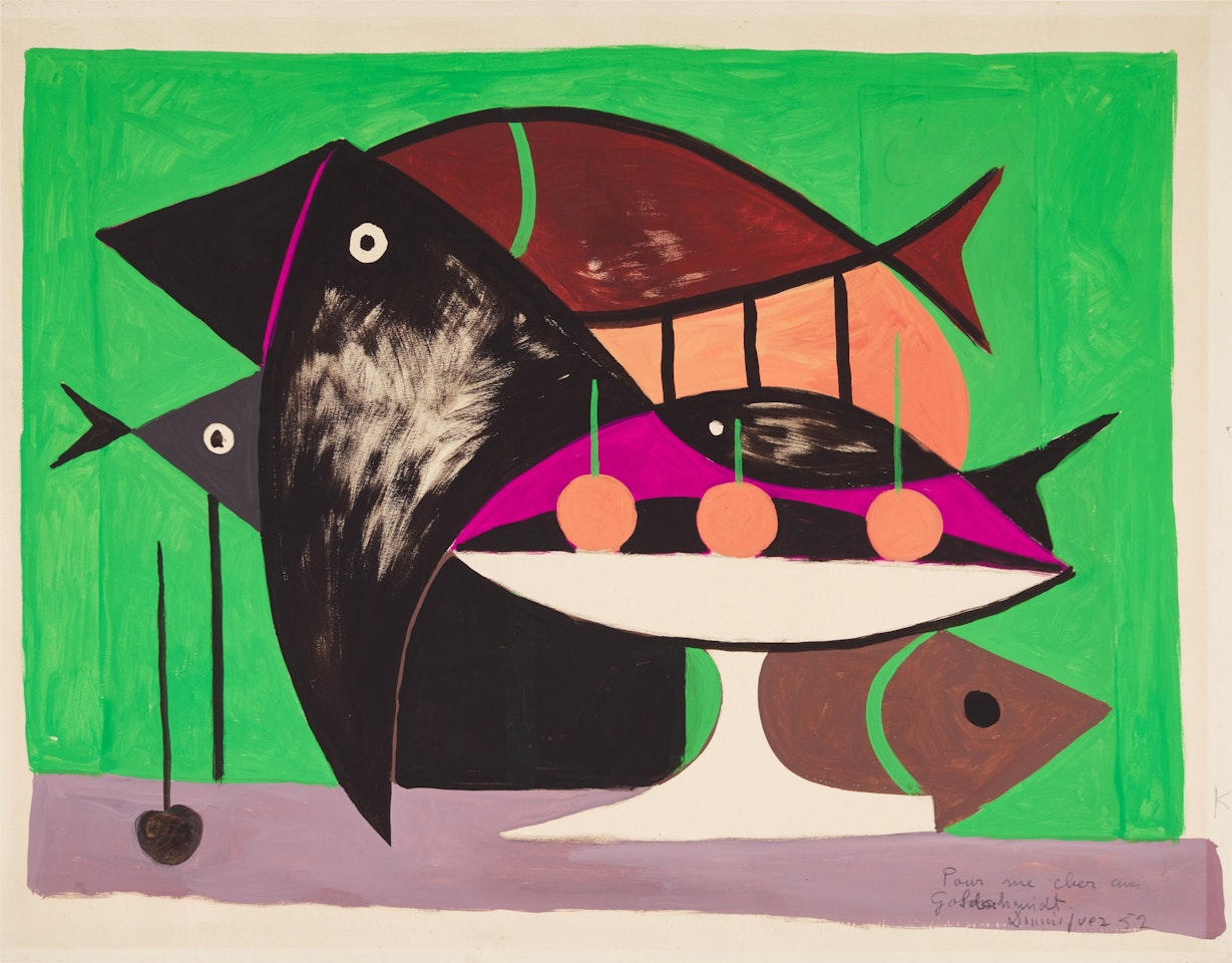 Nature morte aux pêches by Oscar Dominguez