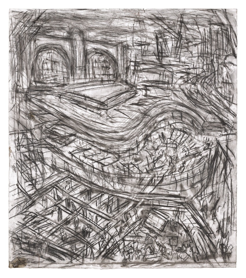King"s Cross Building Site Early Days by Leon Kossoff