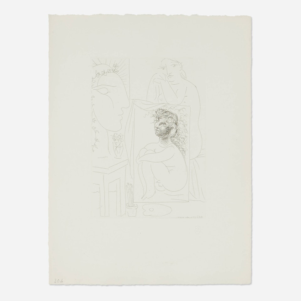 Modèle, tableau et sculpture (from La Suite Vollard) by Pablo Picasso