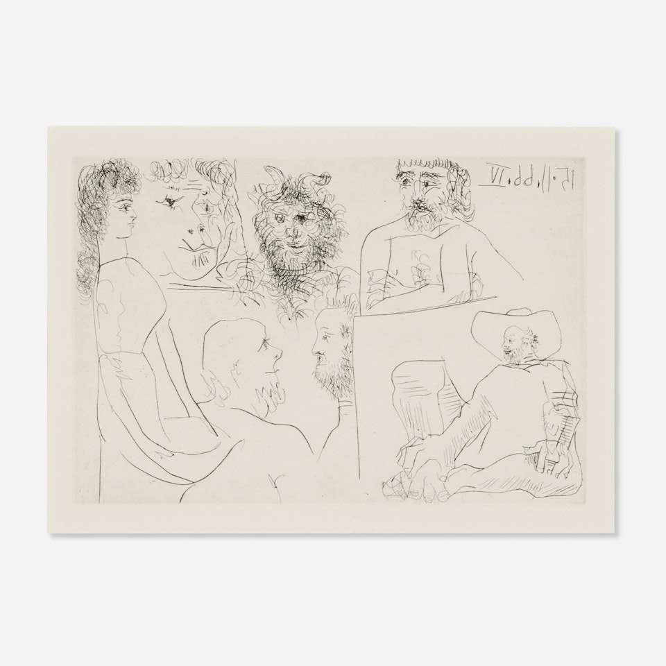 Untitled (from El Entierro del Conde de Orgaz portfolio) by Pablo Picasso