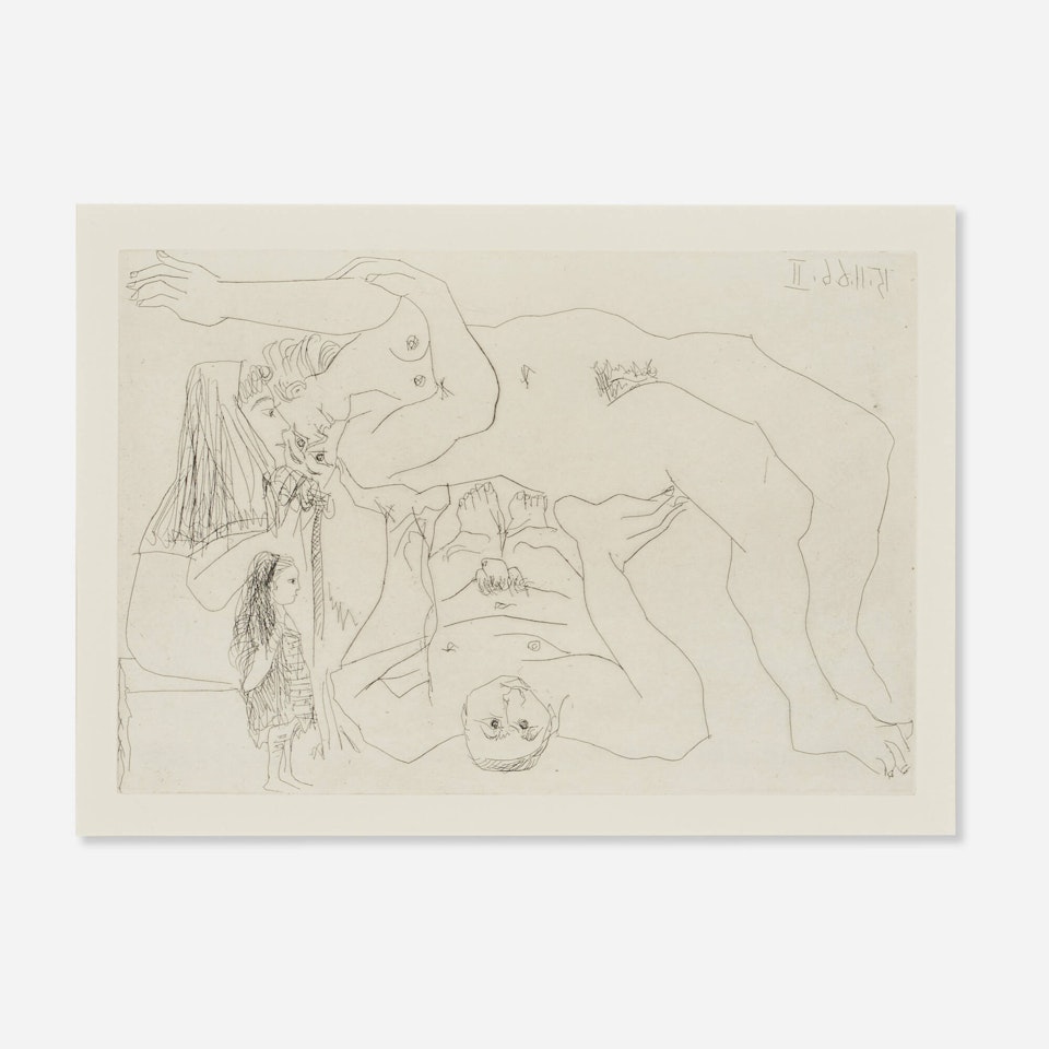 Untitled (from El Entierro del Conde de Orgaz portfolio) by Pablo Picasso