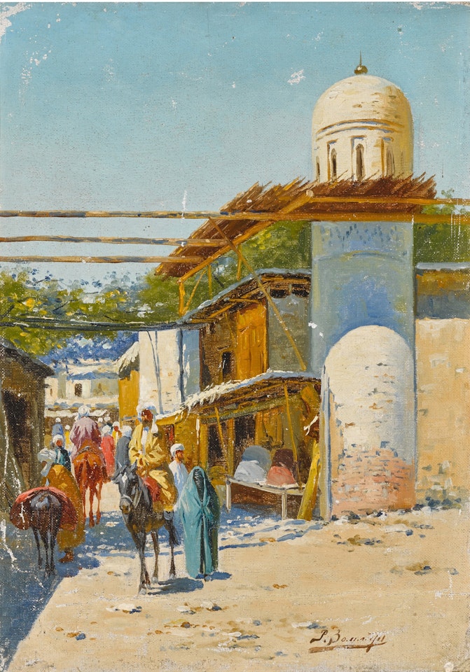 Sunlit street in Uzbekistan by Richard Karlovich Zommer