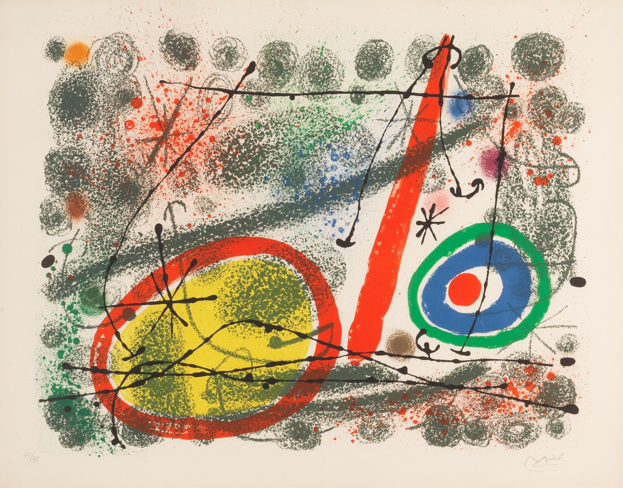 One plate, from Cartones (Mourlot 453; Cramer books 103) by Joan Miró