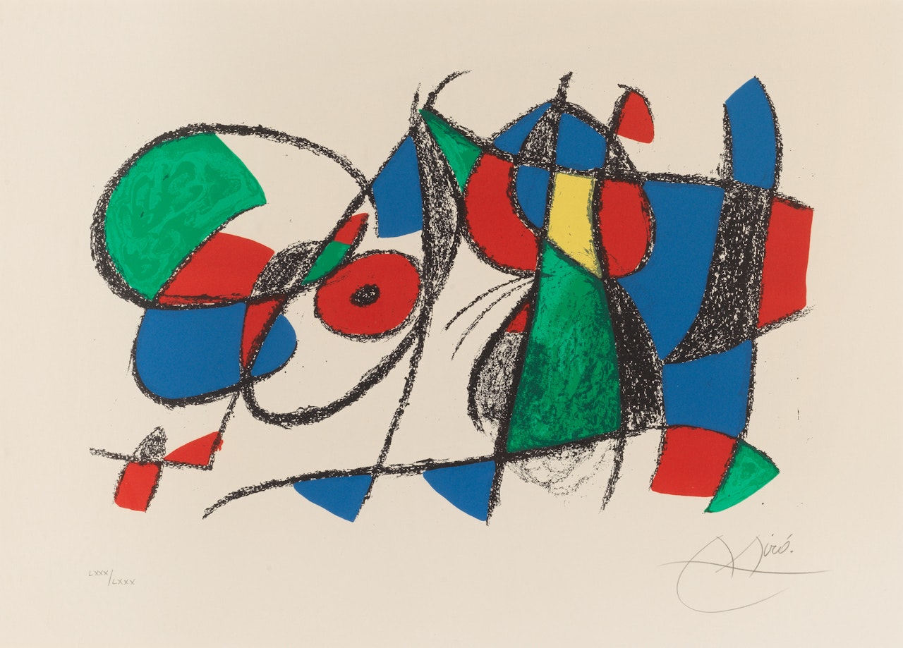 Plate IX, from Lithographe II (Maeght 1044; Cramer books 198) by Joan Miró