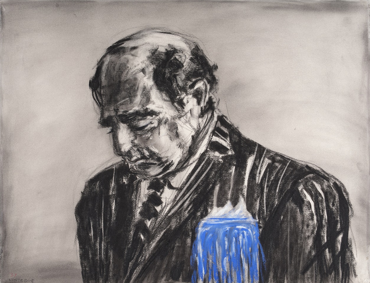 Soho Eckstein with pocket (Drawing for the film Stereoscope) by William Kentridge