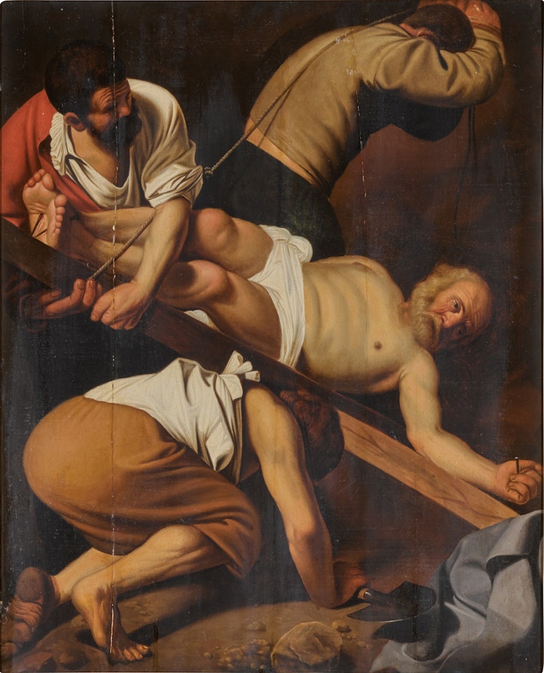 The crucifixion of Saint Peter by Dutch School
