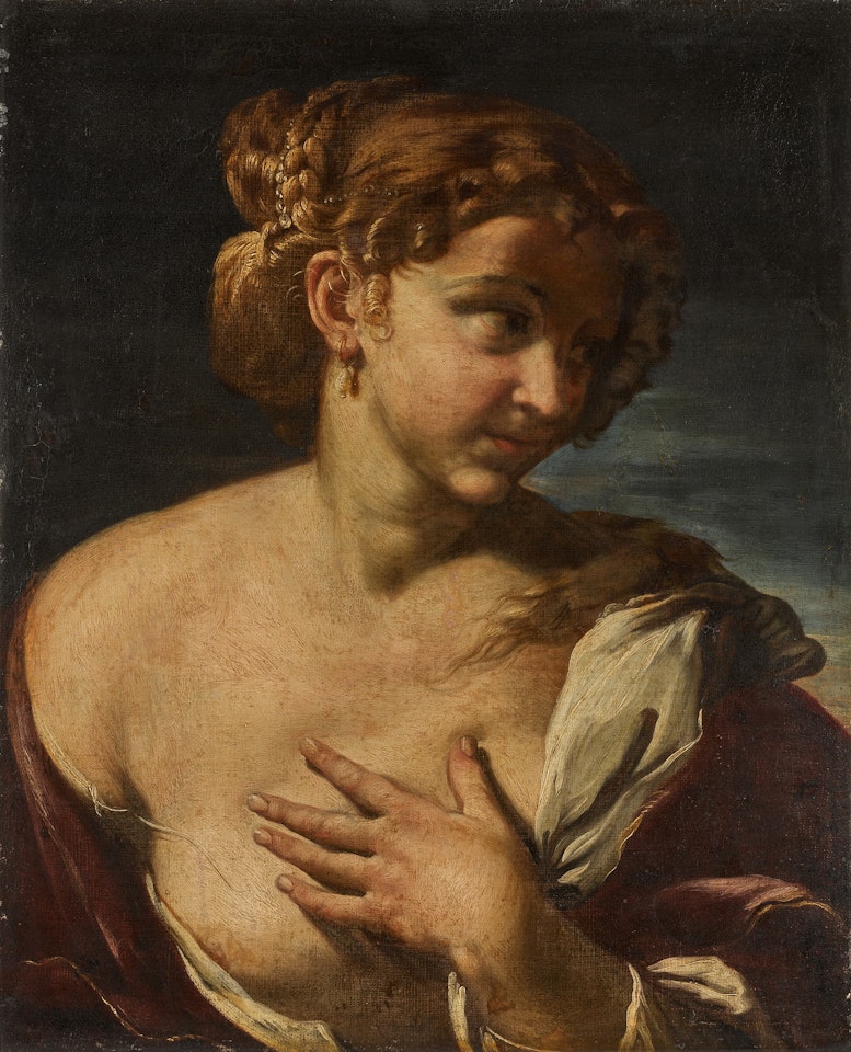 Portrait of lady, possibly an allegorical female figure by Roman School