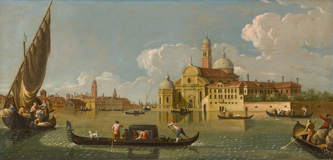 Venice, a view of the Church of San Michele in Isola by Venetian School