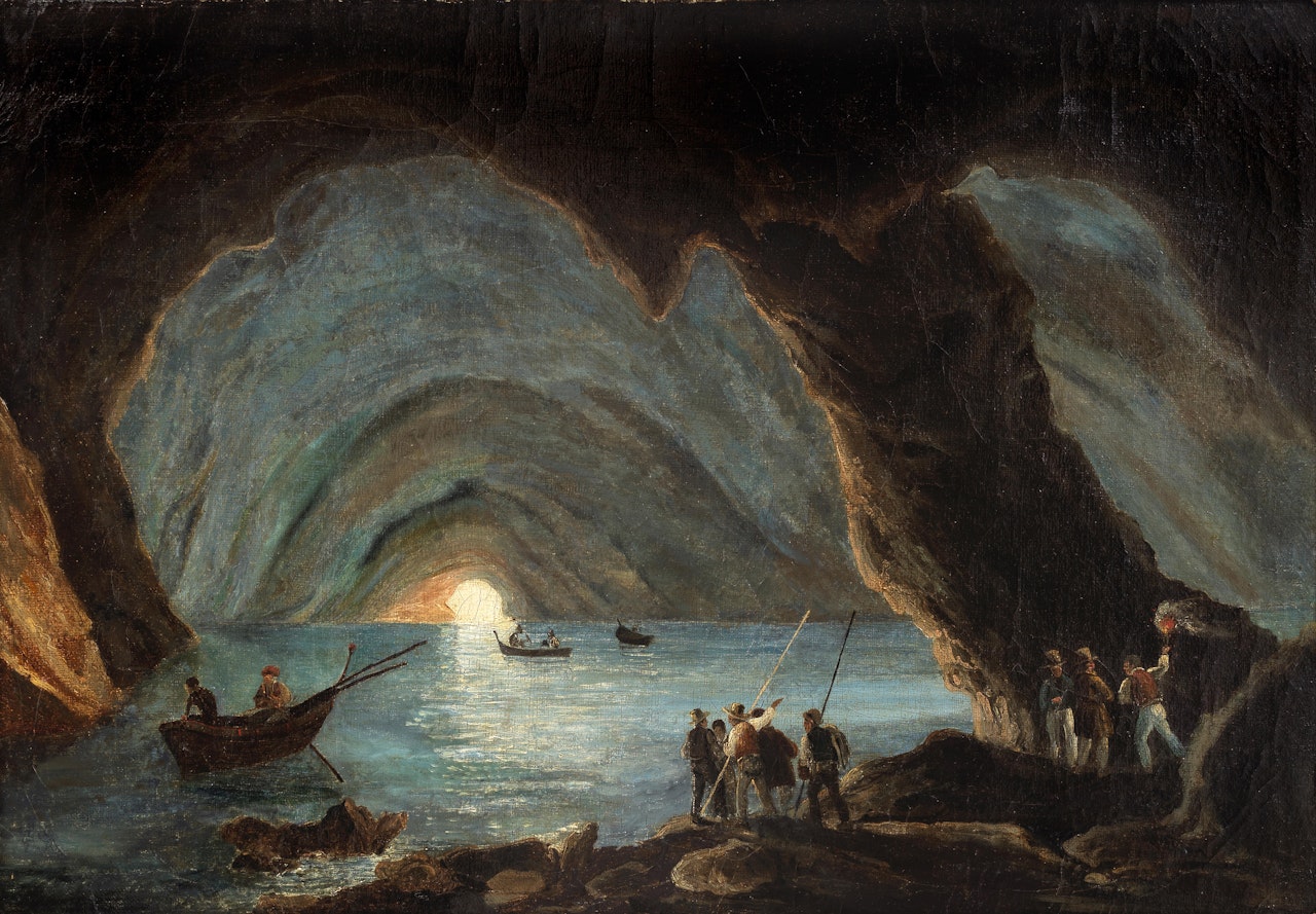 The Grotta Azzurra, Capri by Italian School