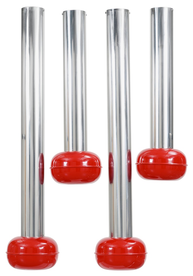 A set of four Ettore Sottsass "Mefistole" ceiling lamps by Ettore Sottsass