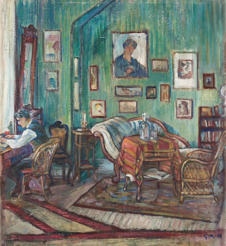"Interiör från Krafts torg 6, Lund" (Interior from Krafts torg 6, Lund) by Gosta Adrian-Nilsson
