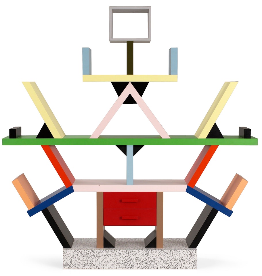 An Ettore Sottsass "Carlton" book case by Ettore Sottsass
