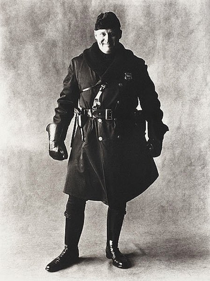 "Motorcycle policeman, New York, 1951" by Irving Penn
