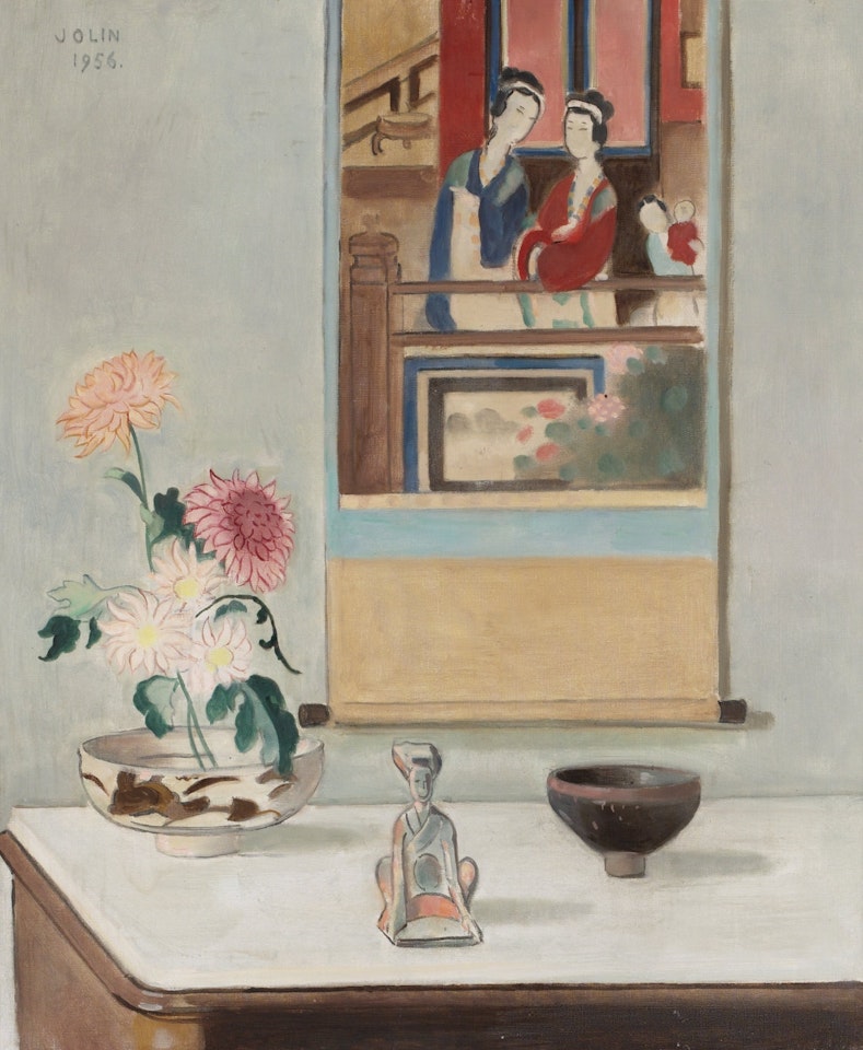 "Interior with Chinese painting" by Einar Jolin