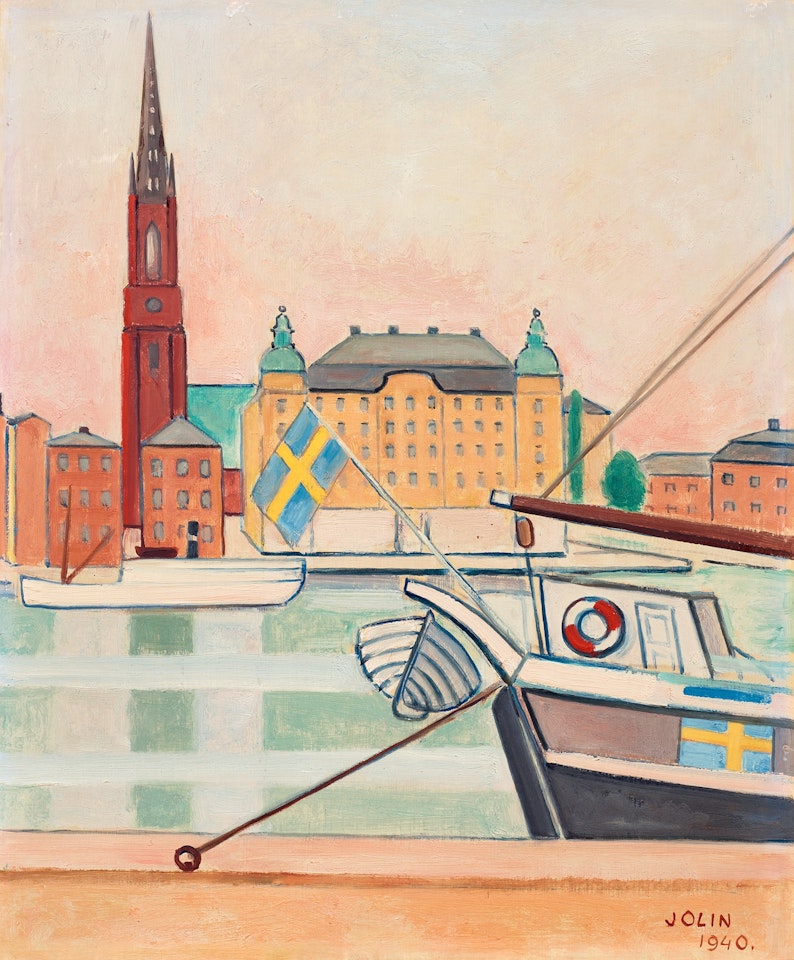 View of Riddarholmen, Stockholm by Einar Jolin