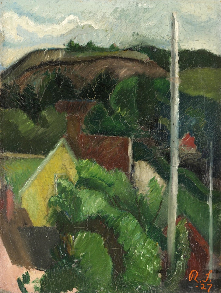 "Landscape with Yellow House" by Ragnar Sandberg