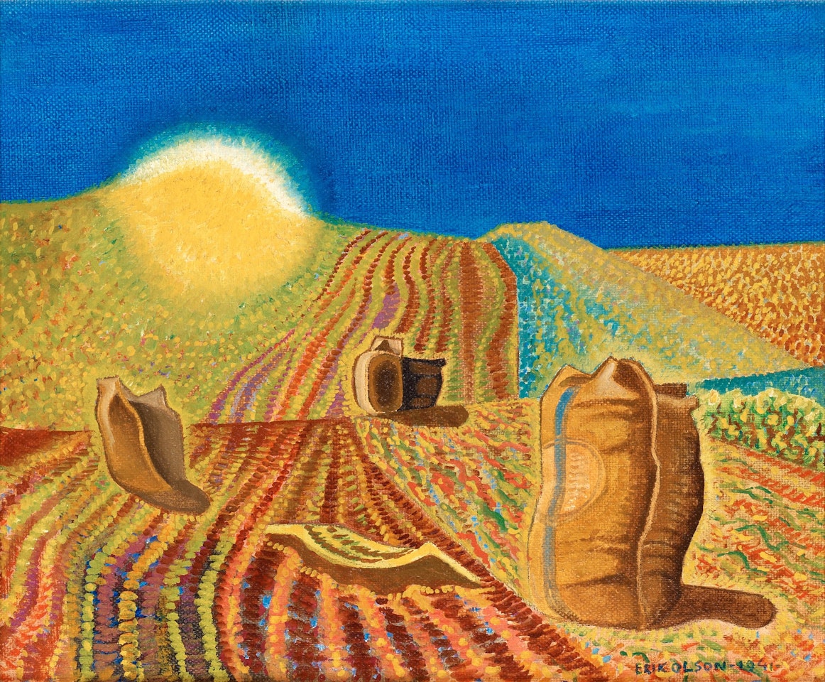 Field in dawn by Erik Olson