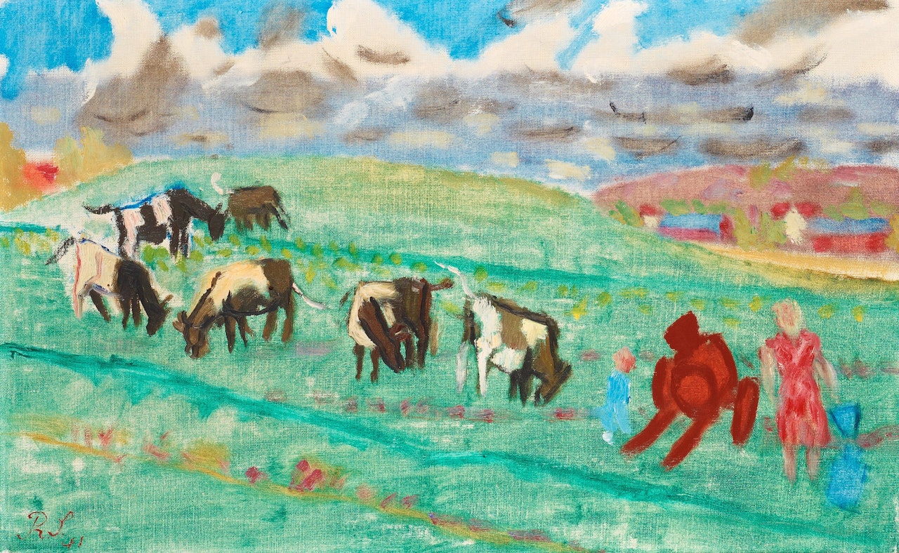 "Mjölkning" (Milking) by Ragnar Sandberg