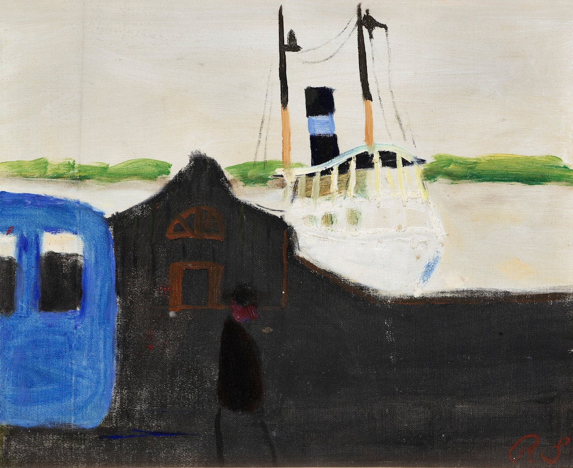 "Ångbåtsbrygga Lilla Bommen, Göteborg" (The Steam Boat Pier at Lilla Bommen, Gothenburg) by Ragnar Sandberg