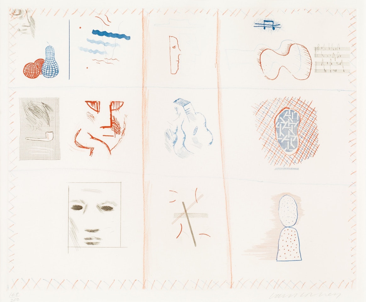 "Franco-American Mail", from: "The Blue Guitar" by David Hockney