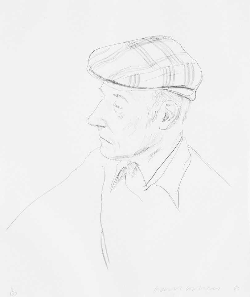 "William Burroughs" by David Hockney