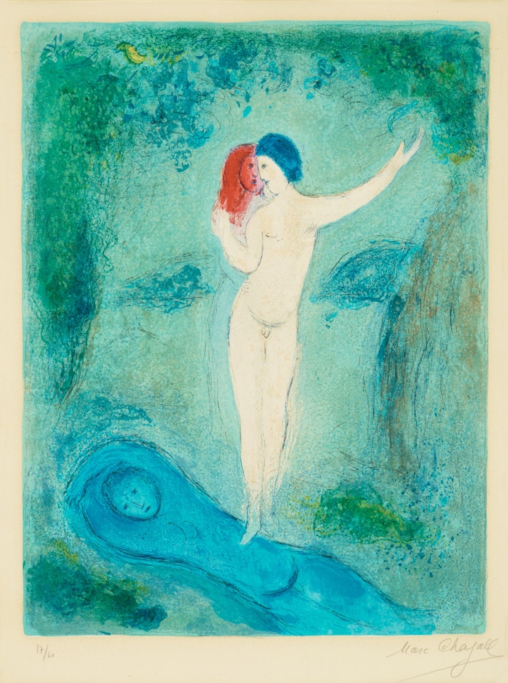 "Le baiser de Chloé", from: "Daphnis et Chloé" by Marc Chagall