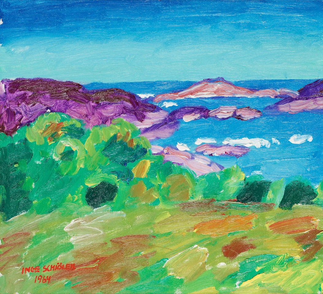"Bränningar, Havsvik, Koster " (Costal motif, Koster) by Inge Schiöler