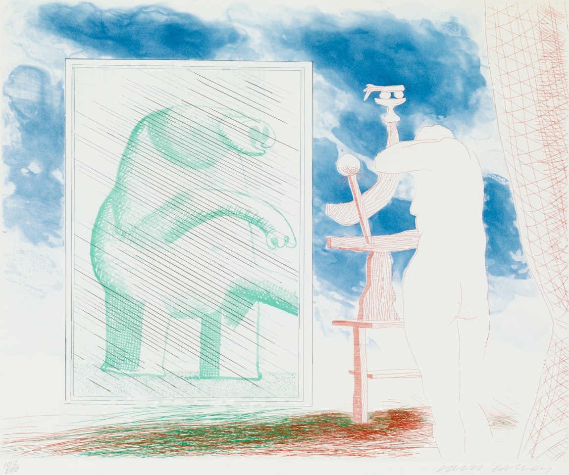 "A picture of ourselves", from: "The blue guitar" by David Hockney