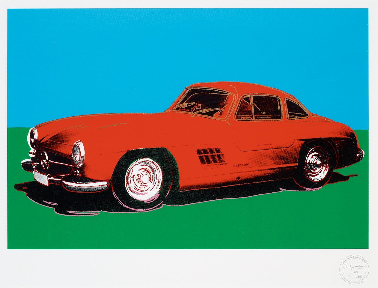 Cars Mercedes 300 SL Gulwing by Andy Warhol