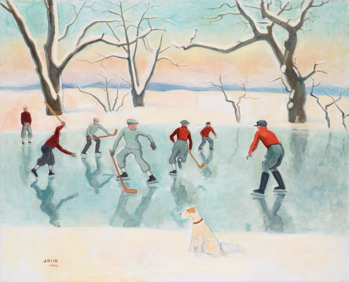 "Hockeyspelare" (Hockey players) by Einar Jolin
