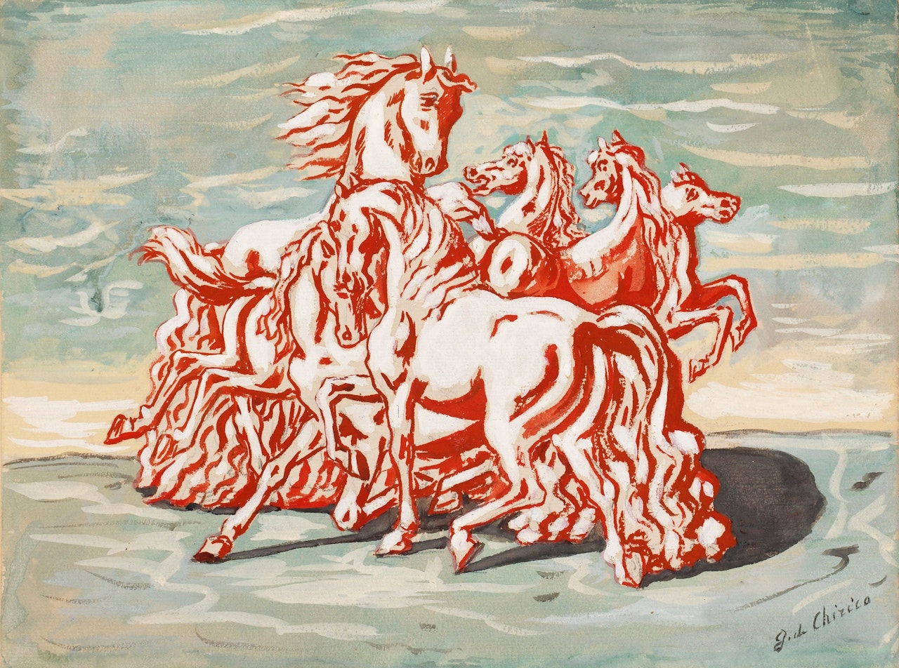 "Cavalli" by Giorgio de Chirico