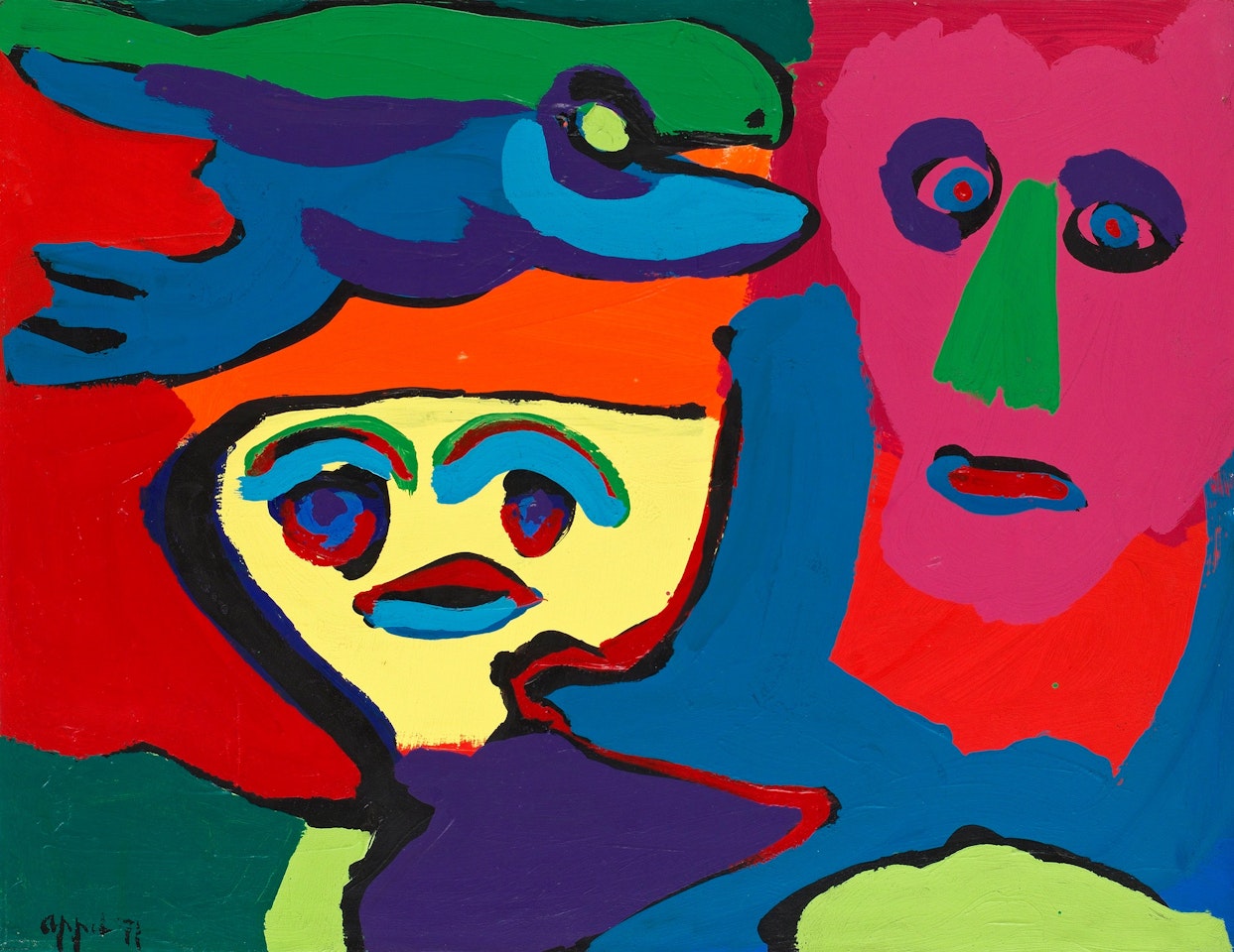 The faces by Karel Appel