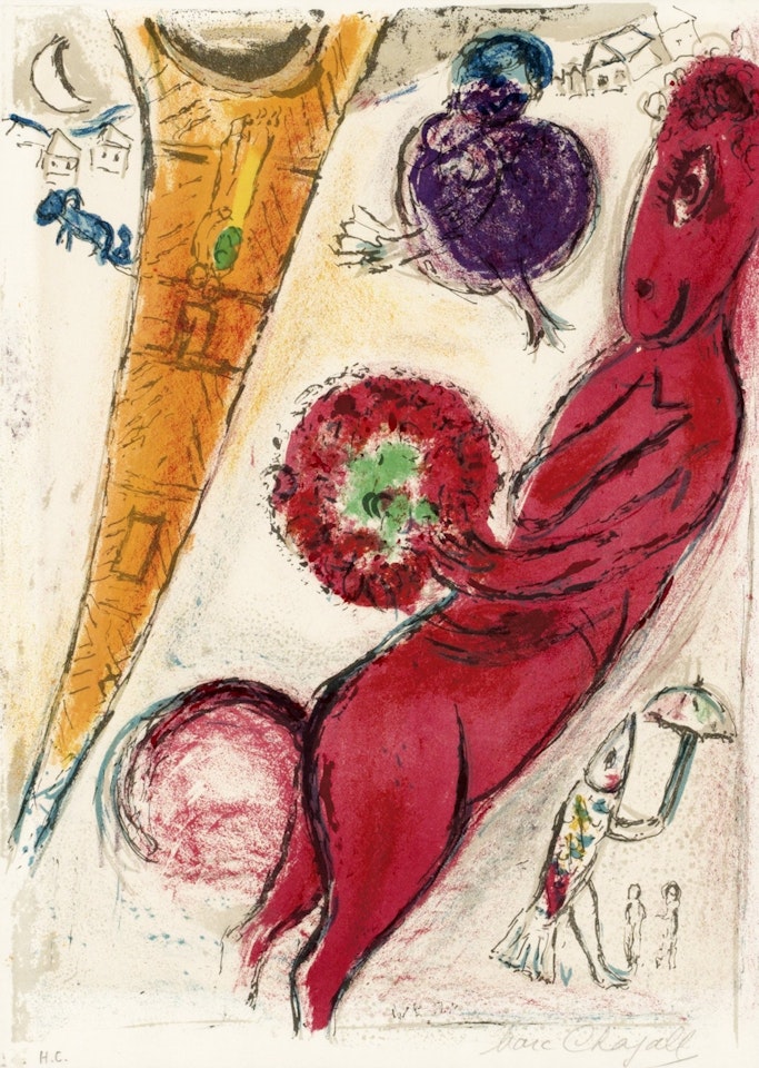 "La Tour Eiffel à l"âne" by Marc Chagall